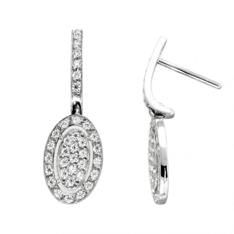 Pendientes oro blanco 18K [90-7080-P]