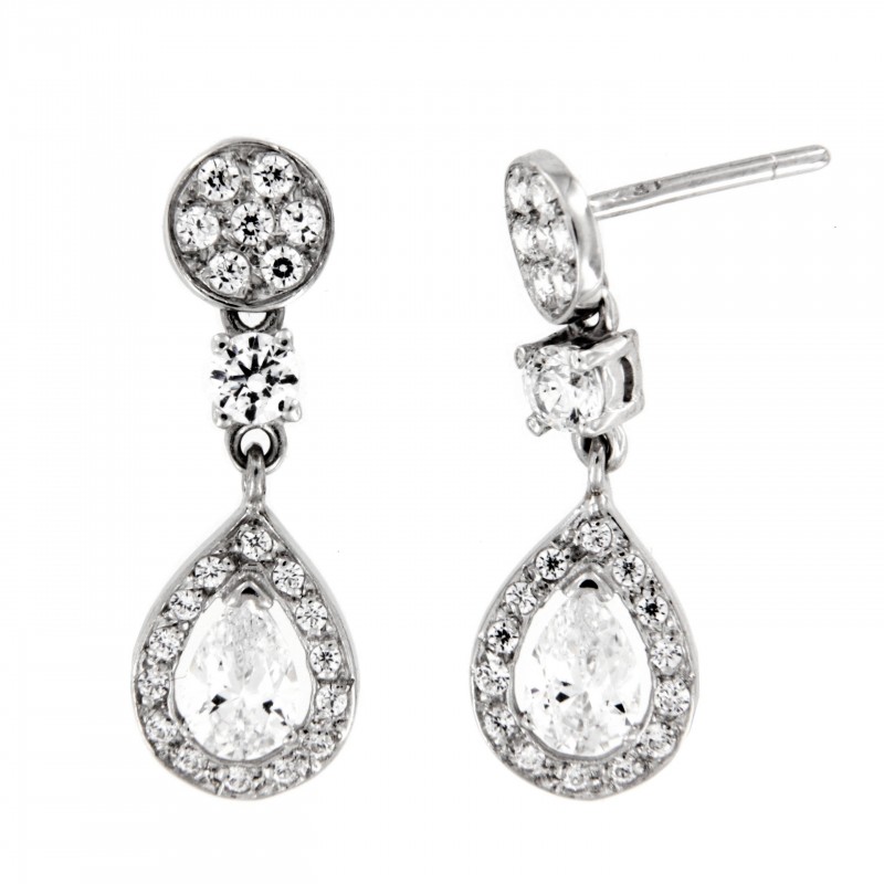 Pendientes oro blanco oro 18k [90-7323-1-p]