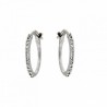 Pendientes aro circonitas oro blanco oro 18k [90-7682-1-p]