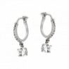 Pendientes aro circonitas oro blanco oro 18k [90-7697-1-p]