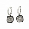 Pendientes diamantes oro blanco 18K [91-43233-P]