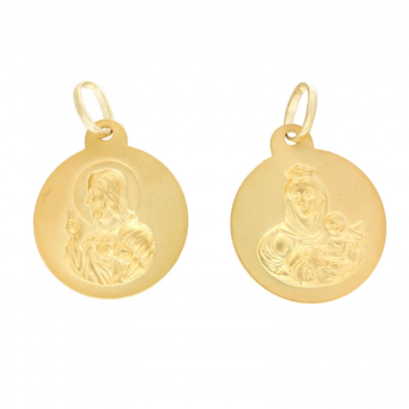 Medalla escapulario sin bisel oro 18k [21-5003-20]