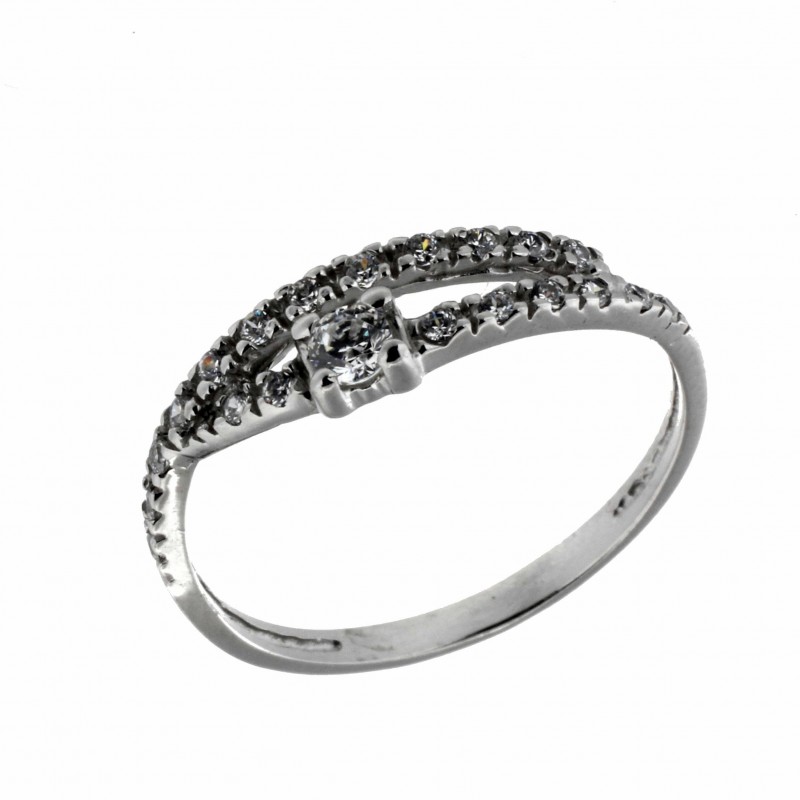 Sortija de mujer en oro blanco 18k [94-2998-s ]