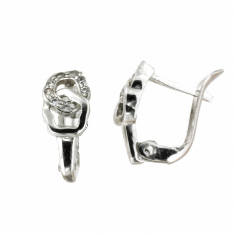 Pendientes comunion oro blanco Oro 18k [94-3113-P]