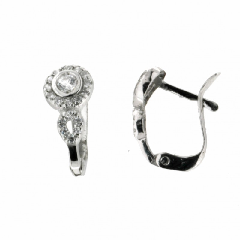 Pendientes comunion oro blanco Oro 18k [94-3722-1-P]