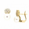 Pendientes perla comunion Oro 18k [94-4038-P]