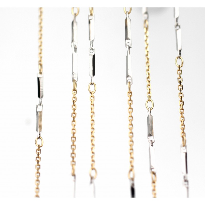 Cadena bicolor oro 18k [c-19-380-13-45 ]