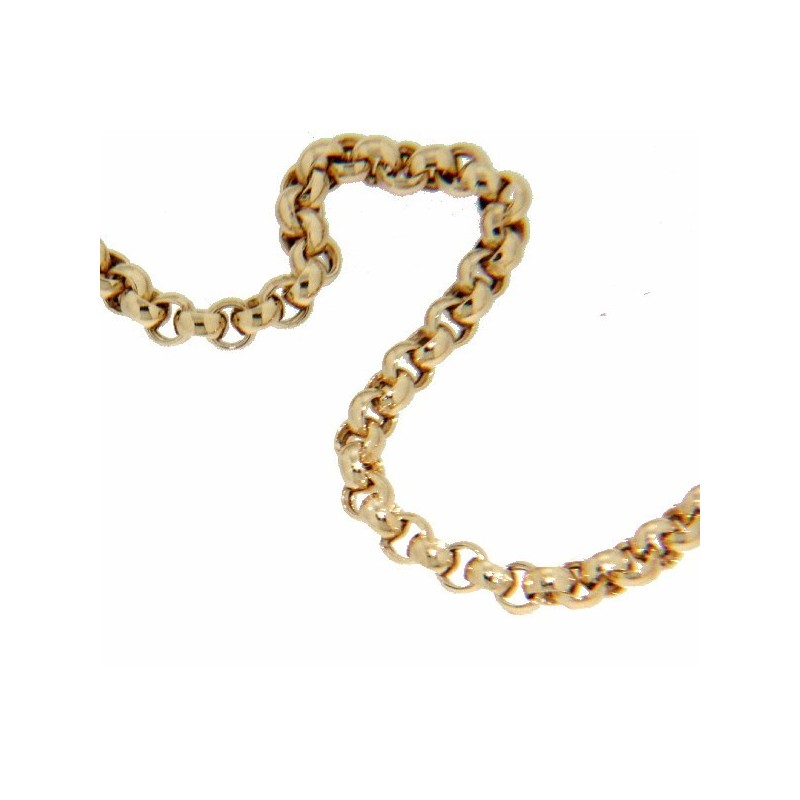 Cadena rolo hueco en oro amarillo 18k [c-19-7030-50 ]