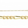 Cadena 3 x 1 en oro amarillo 18k [c-28-alt-60-50 ]