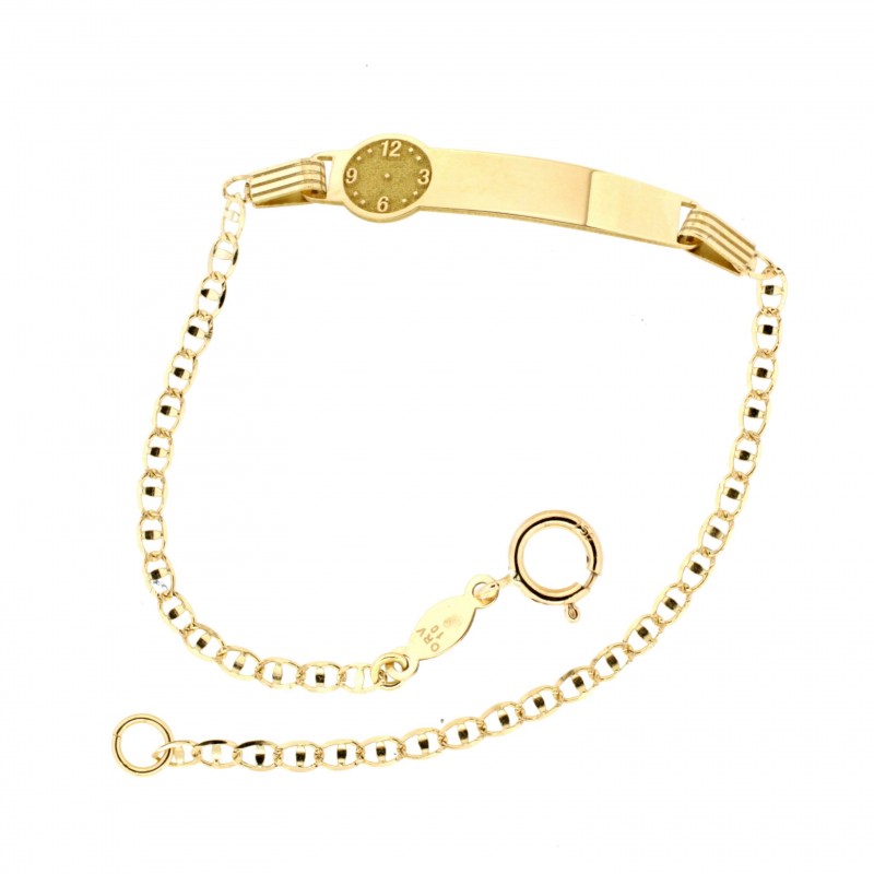 Pulsera bebe con reloj oro 18k [2-193-pu]