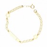 Pulsera chapa bebé oro 18k [2-207h-14]