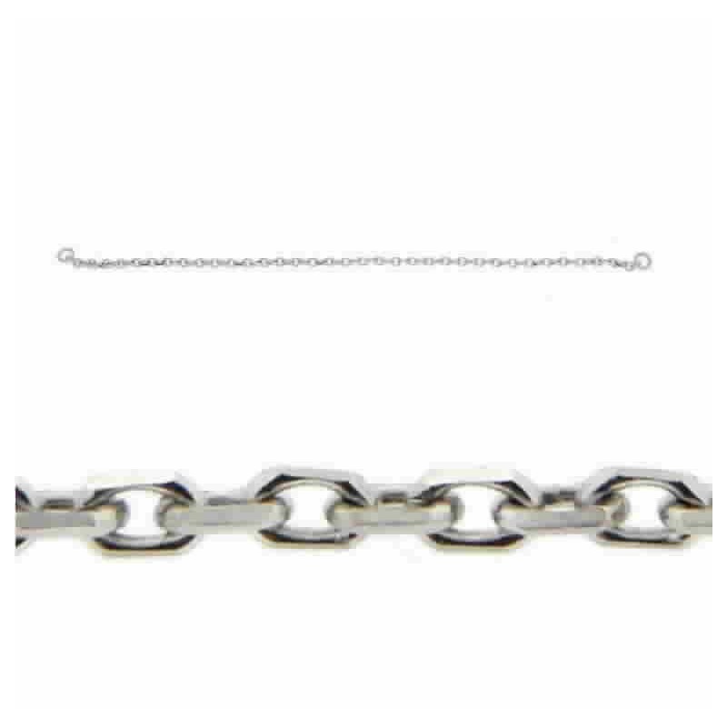 Cadena forxa oro blanco 18k [c-28-fd-45b-40 ]