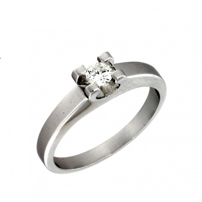 Solitario diamantes, oro 18k [ le-1009-s ]