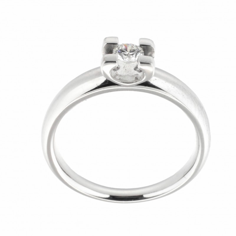 Solitario diamantes oro blanco, oro 18k [ le-1012-18-s ]