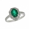 Sortija diamantes esmeralda