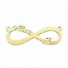 Colgante infinito nombres con cadena oro amarillo 18k [2-285-c ]