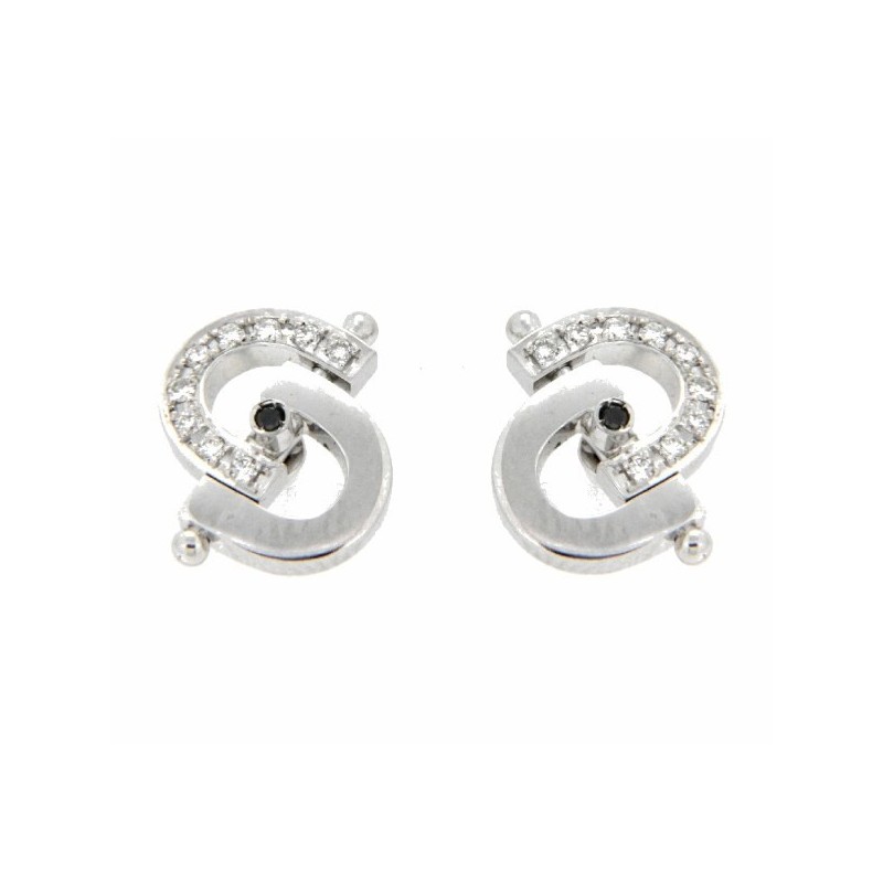 Pendientes diamantes oro blanco 18K [LE-P-101-N-P]