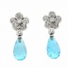 Pendientes diamantes topacio oro 18k [le-p-115-t-p]