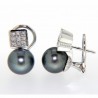 Pendientes diamantes tahiti oro blanco 18K [LE-P-23-T-P]