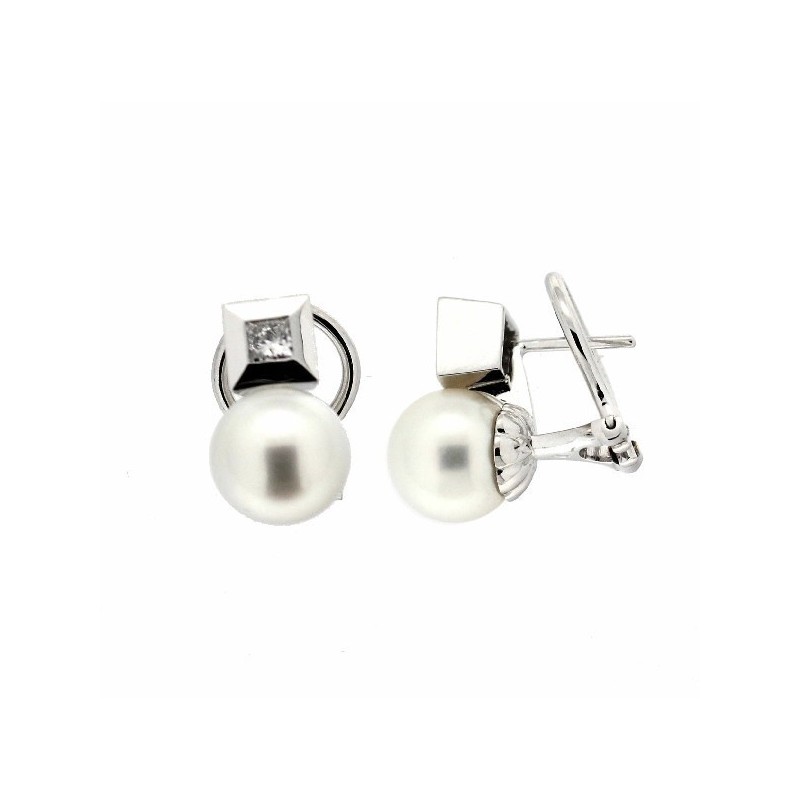 Pendientes diamantes australiana oro blanco 18K [LE-P-24-A-P]