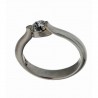 Solitario platino diamantes, oro 18k [ le-p-2-50-s ]