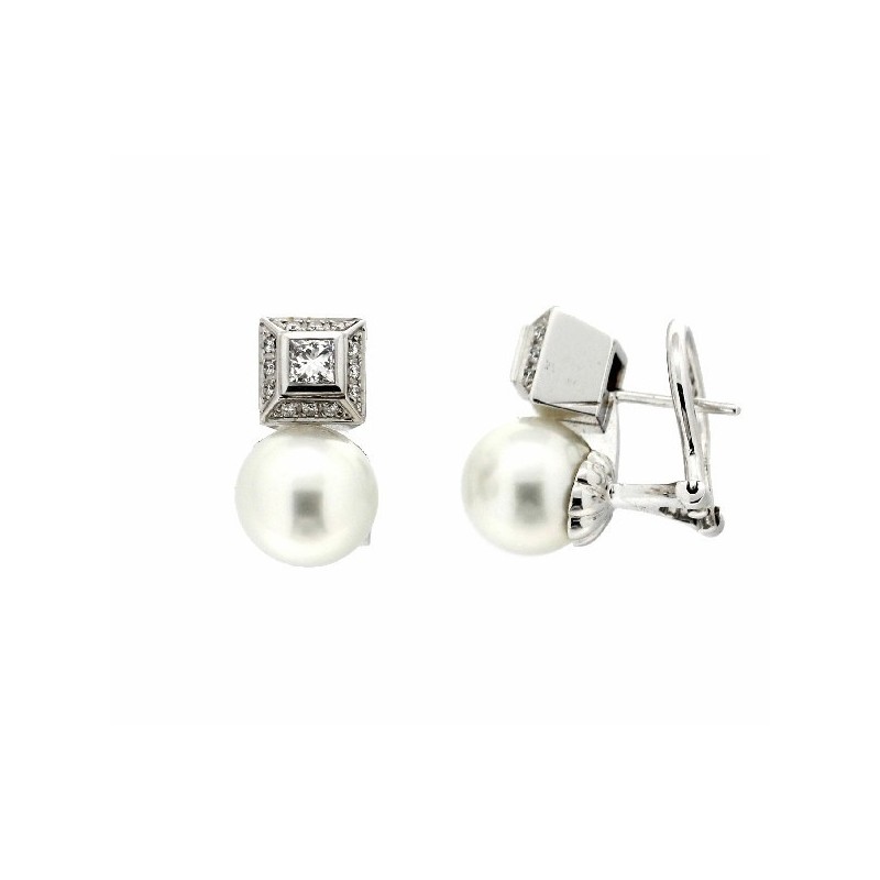 Pendientes diamantes australiana oro blanco 18K [LE-P-27-A-P]
