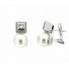 Pendientes diamantes australiana oro blanco 18K [LE-P-27-A-P]