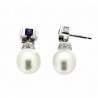 Pendientes diamantes australiana oro blanco 18K [LE-P-69-ZA-P]