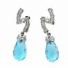 Pendientes diamantes topacio oro 18k [le-p-78-t-p]