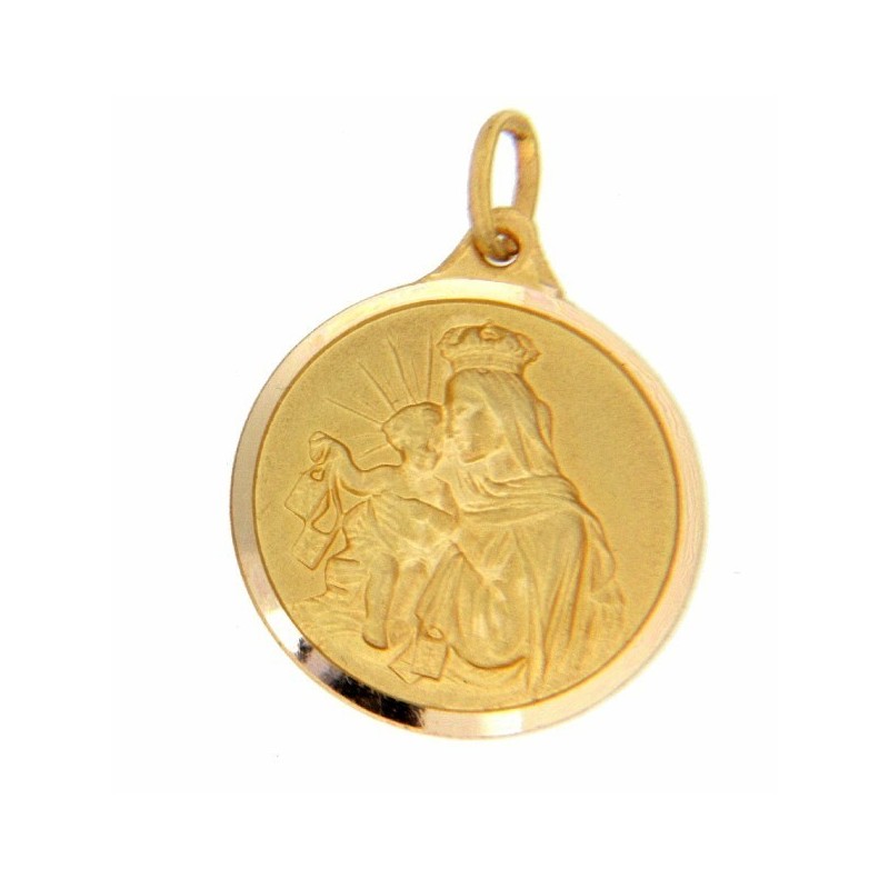 Medalla virgen del carmen oro 18k [23-c5-16]