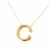 Colgante diamantes letra c con cadena oro amarillo 18k [26-10074-c ]