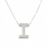 Colgante diamantes letra i con cadena ob oro blanco 18k [26-10074-i-b ]