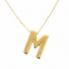 Colgante diamantes letra m con cadena oro amarillo 18k [26-10074-m ]
