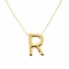 Colgante diamantes letra r con cadena oro amarillo 18k [26-10074-r ]