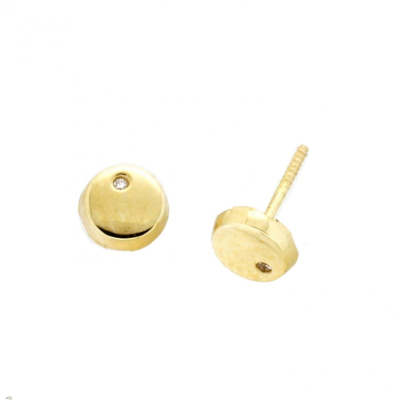 Pendientes diamantes oro amarillo 18K [26-10119-P]