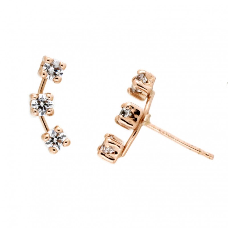 Pendientes oro rosa 18K [26-10218-R-P]