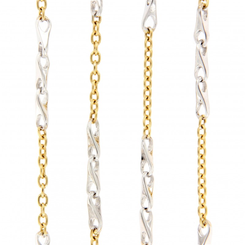 Cadena bicolor oro 18k [15-fn-321-50 ]