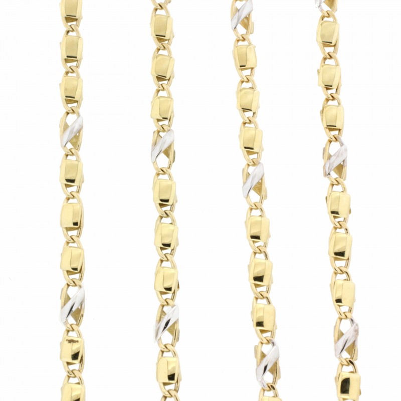 Cadena bicolor oro 18k [15-fn-4-45 ]