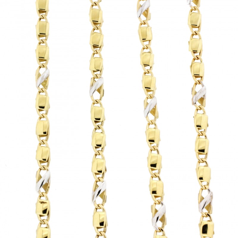 Cadena bicolor oro 18k [15-fn-4-50 ]