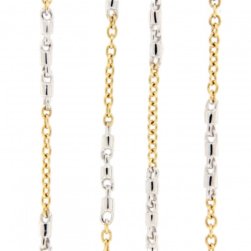 Cadena bicolor oro 18k [15-km-1919-45 ]