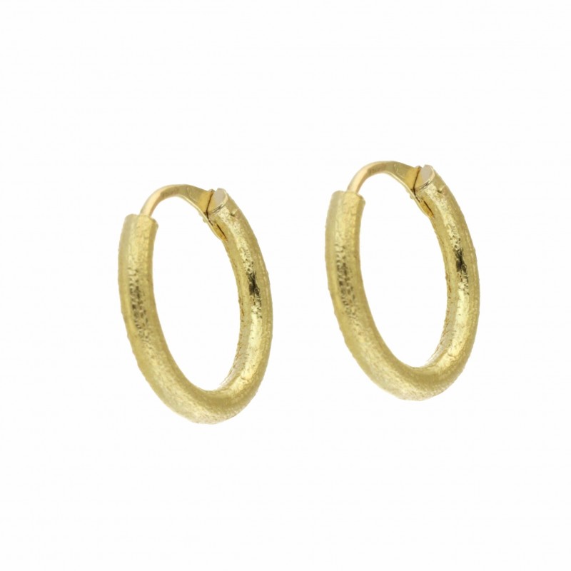 Pendientes aro diamantado oro 18k [26-10387-di-p]
