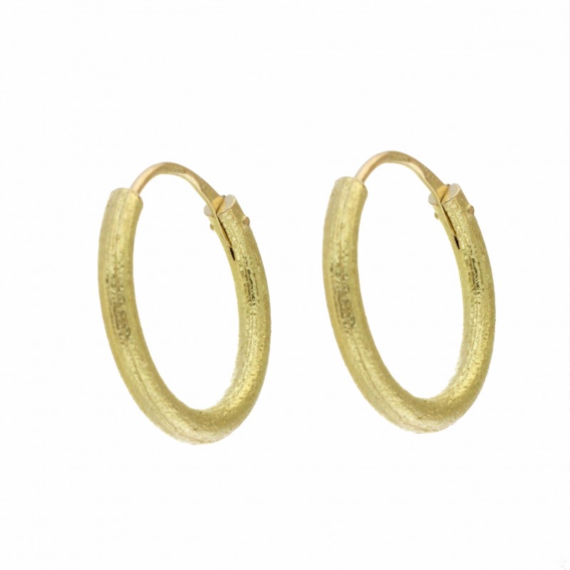 Pendientes aro diamantado oro 18k [26-10388-di-p]