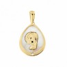 Medalla virgen niña nacar oro 18k [26-10962-pq]