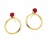 Pendientes rubi oro amarillo 18K [26-10966-R-P]