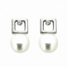Pendientes perla oro blanco 18K [26-2748-1-P]