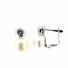 Pendientes perla oro blanco 18K [26-2779-1-P]