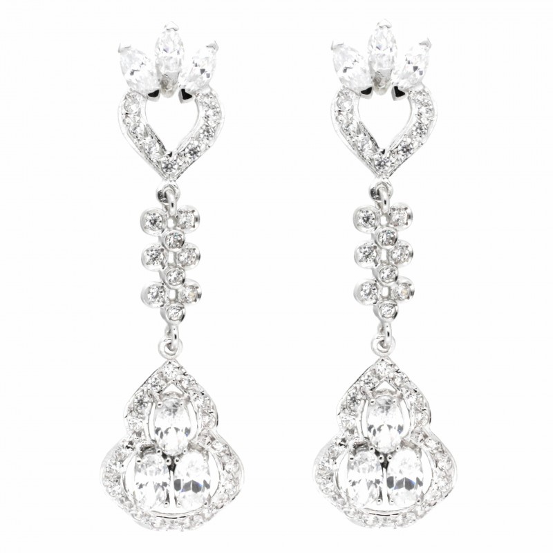 Pendientes oro blanco oro 18k [26-3053-p]