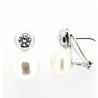 Pendientes perla oro blanco 18K [26-3116-1-P]