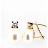 Pendientes perla oro amarillo 18K [26-3542-P]