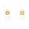 Pendientes perla oro amarillo 18K [26-3860-P]